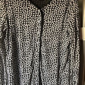 Polka dot button down blouse Size L